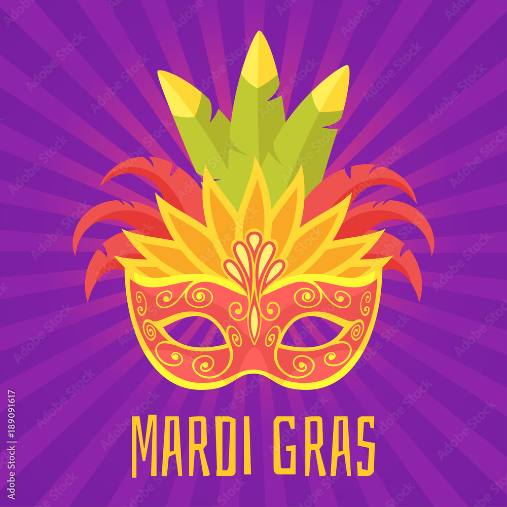 Mardi Gras greeting card