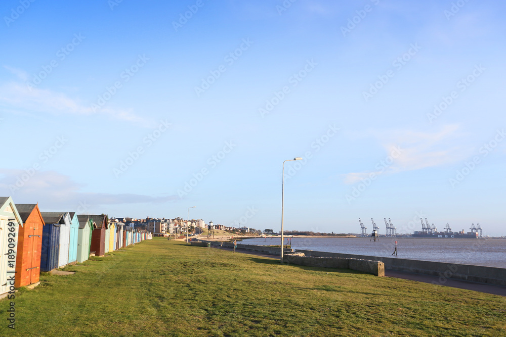 seafront at harwich and dovercourt, uk