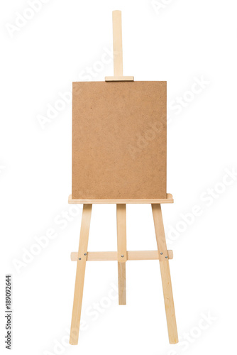 Easel empty for drawing isolated on white background