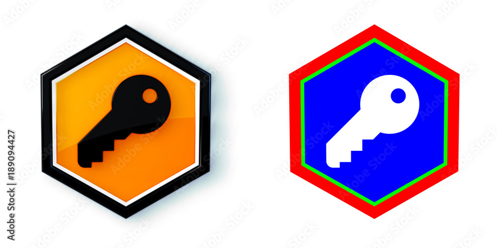 Ikona sześciobok 3D sześciokąt