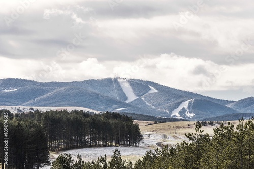 mountain ski center from the distance © Djordje