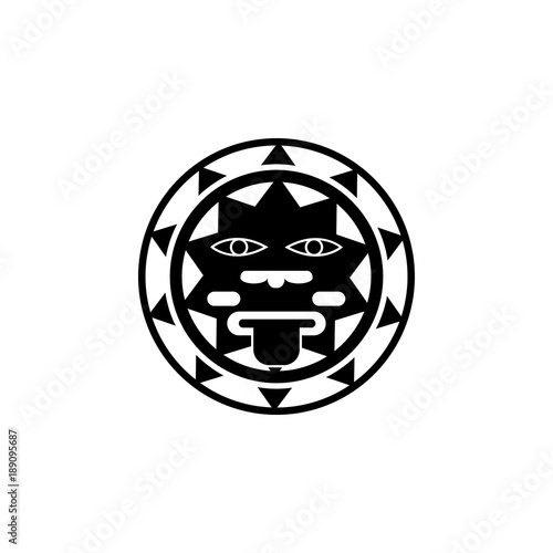 the sign of the sun of Mexico icon. Elements of culture of Mexico icon. Premium quality graphic design icon. Simple love icon for websites, web design, mobile app, info graphics