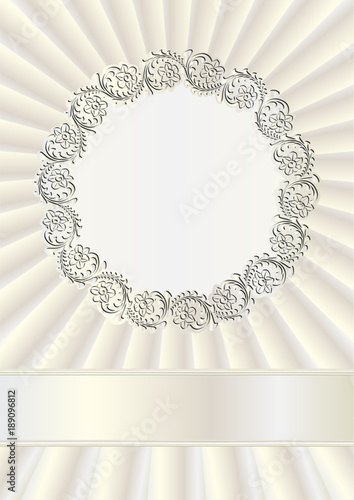 pearl background with floral frame