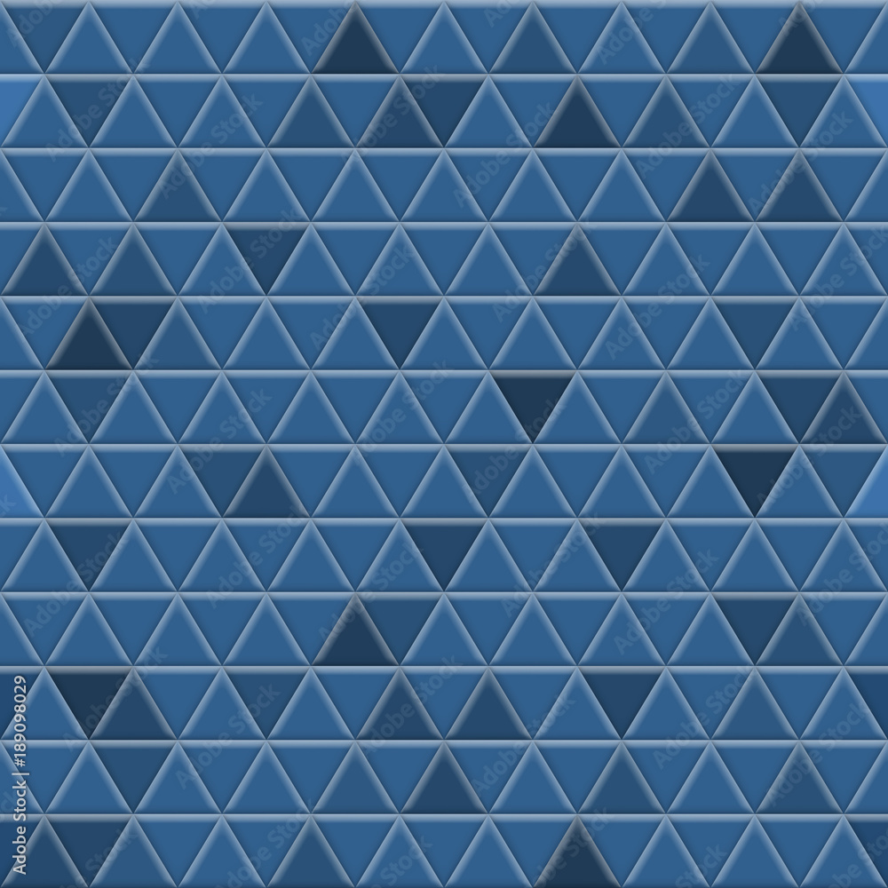Seamless pattern of triangle tiles in blue colors Seamless pattern of triangle tiles in blue colors