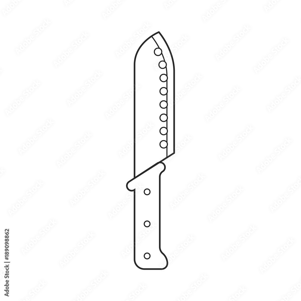 Icon line kitchen steel knife with wooden handle Icon line kitchen steel knife with wooden handle