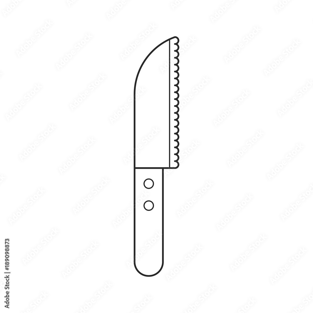 Icon line kitchen steel knife with wooden handle Icon line kitchen steel knife with wooden handle