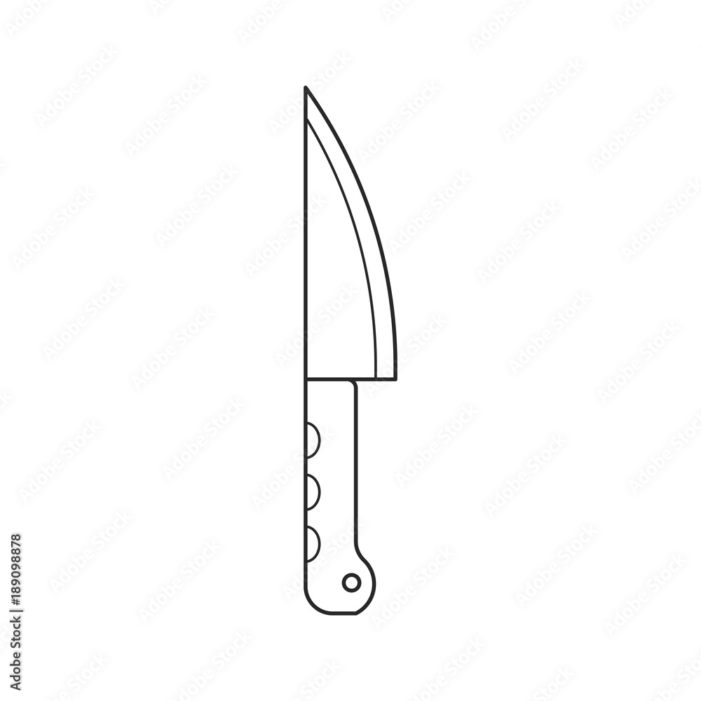 Icon line kitchen steel knife with wooden handle Icon line kitchen steel knife with wooden handle