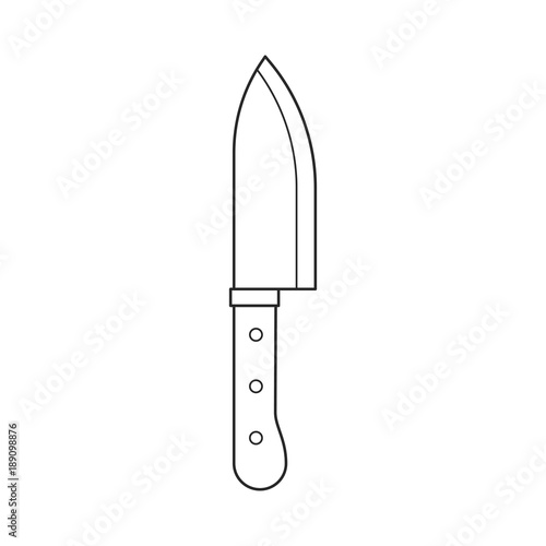 Icon line kitchen steel knife with wooden handle