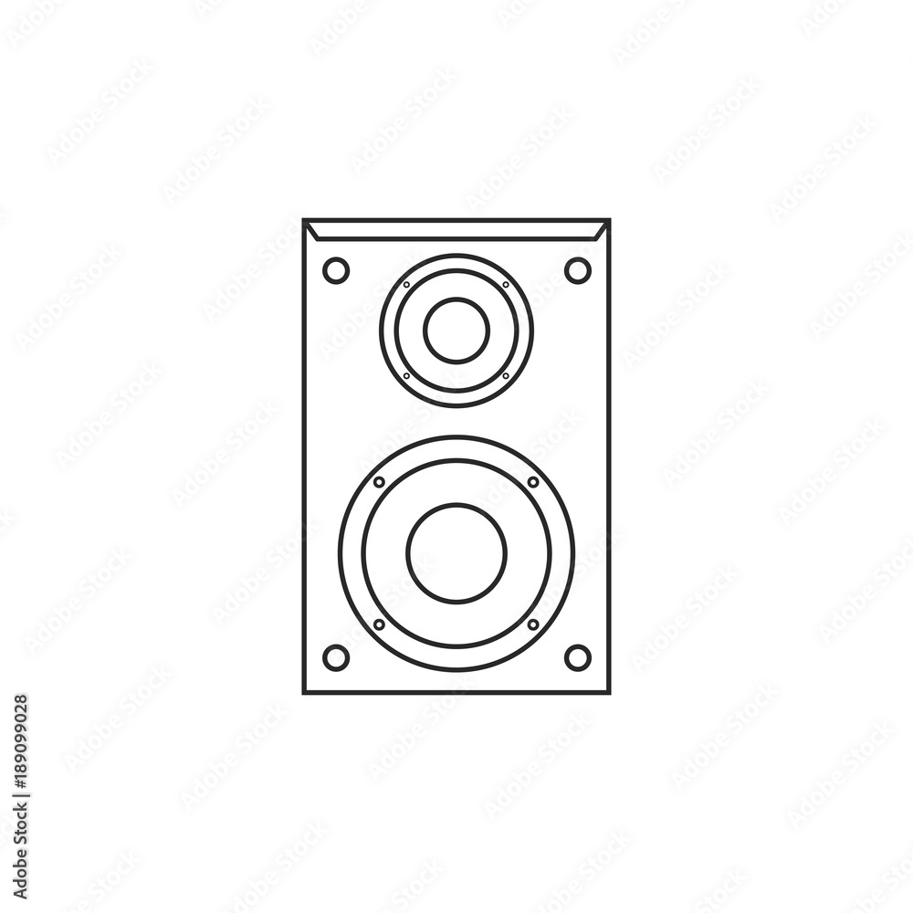 Icon line acoustic music sound speaker Icon line acoustic music sound speaker