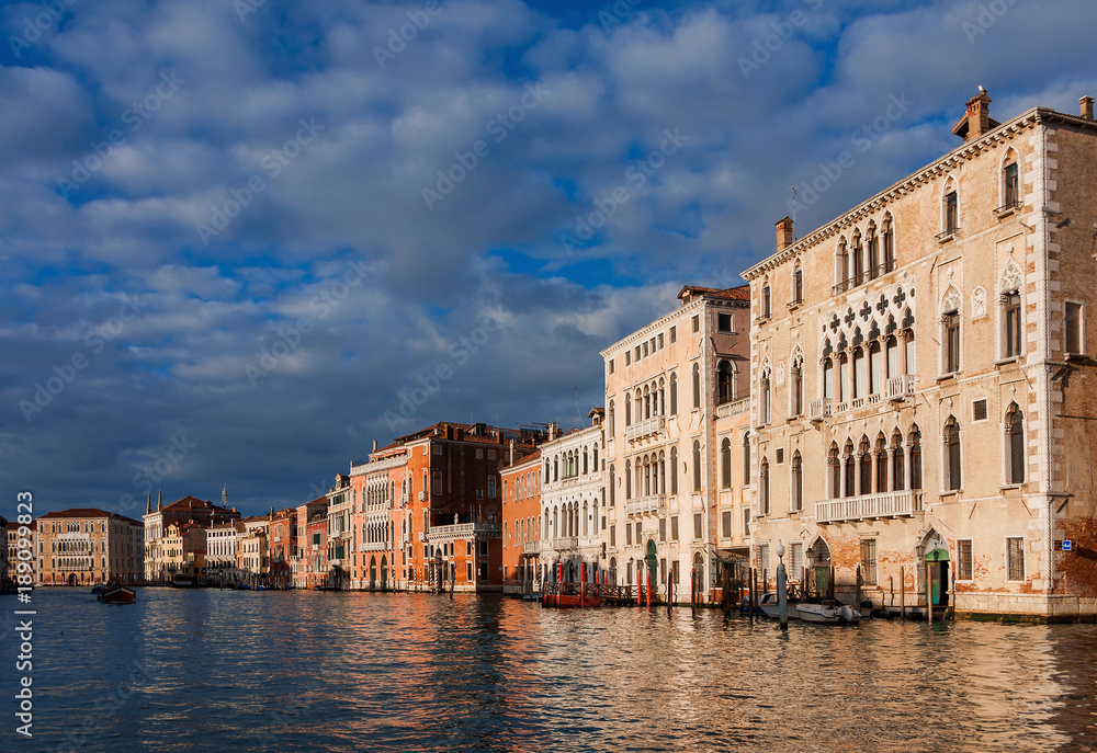 Venice Gran Canal view with clouds