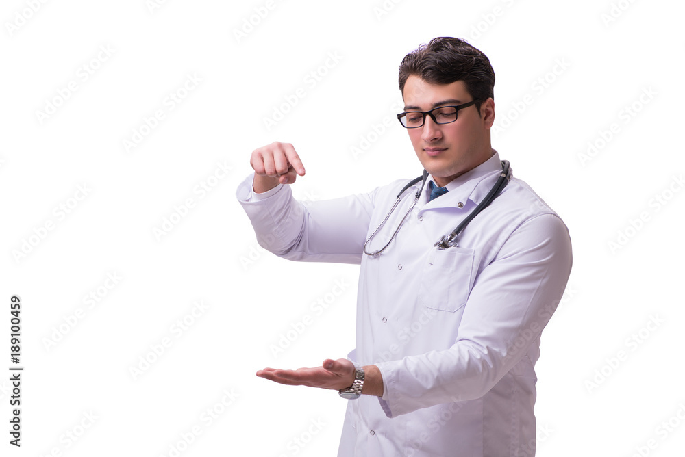Young male doctor isolated on white background Young male doctor isolated on white background