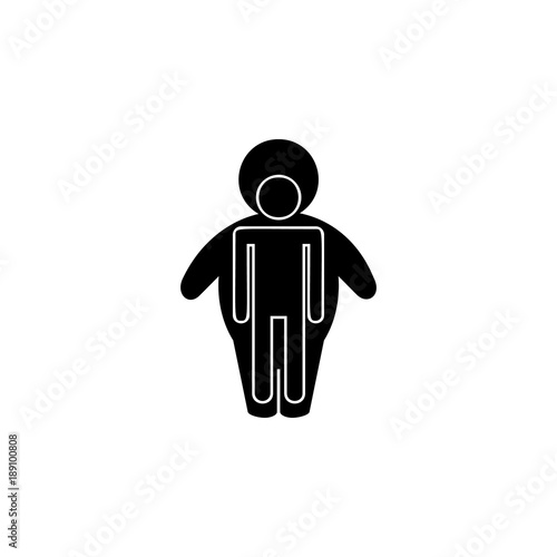 human body in an obese shell icon. Elements of obesity problems icon. Premium quality graphic design icon. Simple icon for websites, web design, mobile app, info graphics