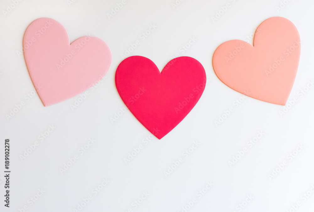 Large Pink and Red Paper Valentine Hearts Large Pink and Red Paper Valentine Hearts