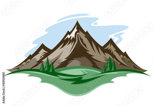 Vector mountains landscape © Vlad Klok