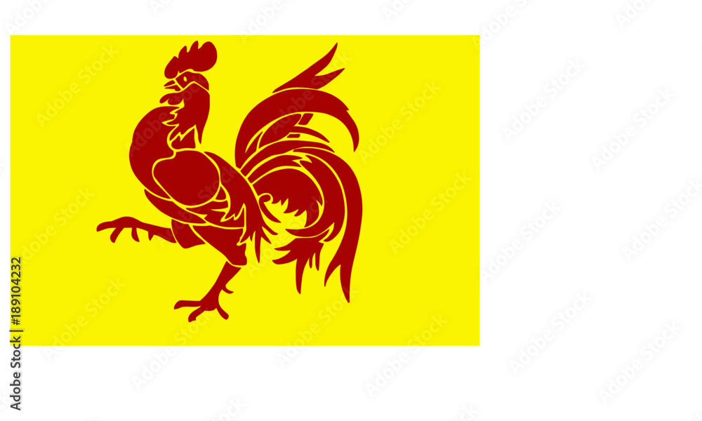 Flag of Wallonia - Belgium - Flanders - obrazy, fototapety, plakaty 