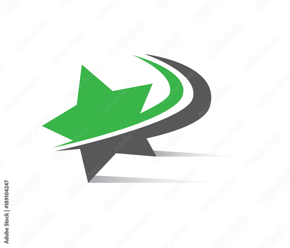 vector of star logo template with shadow in the leg. star move illustration vector of star logo template with shadow in the leg. star move illustration