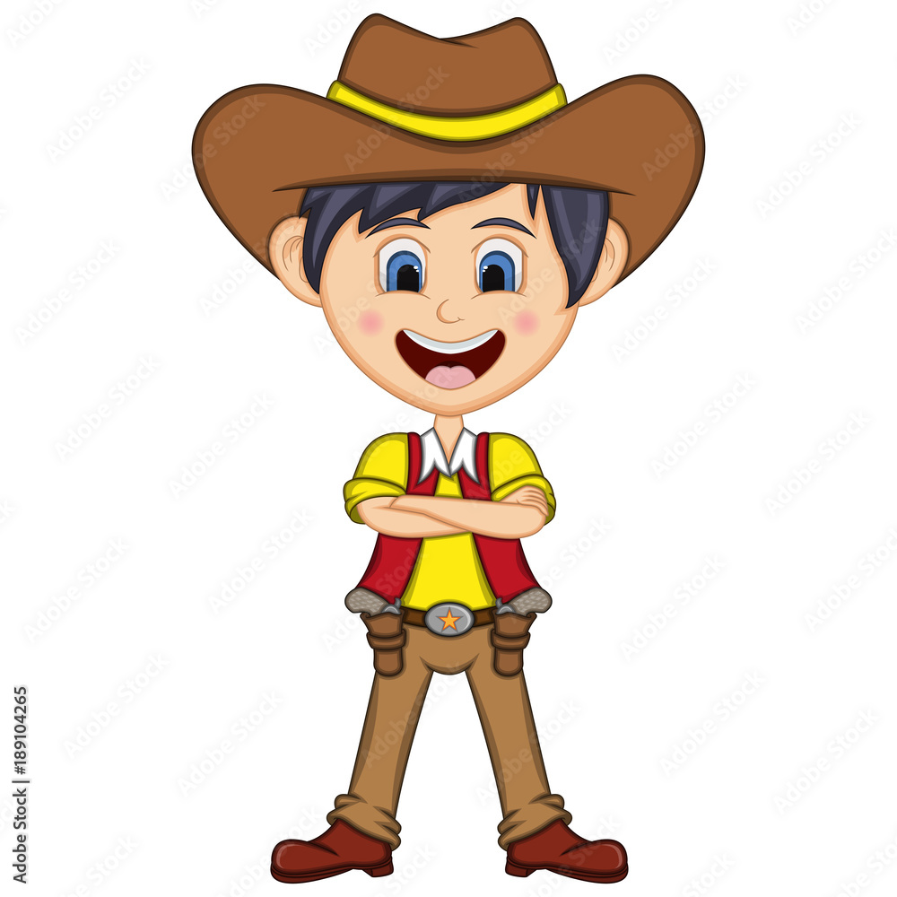 Cute cowboy cartoon Stock Vector | Adobe Stock Cute cowboy cartoon Stock Vector | Adobe Stock