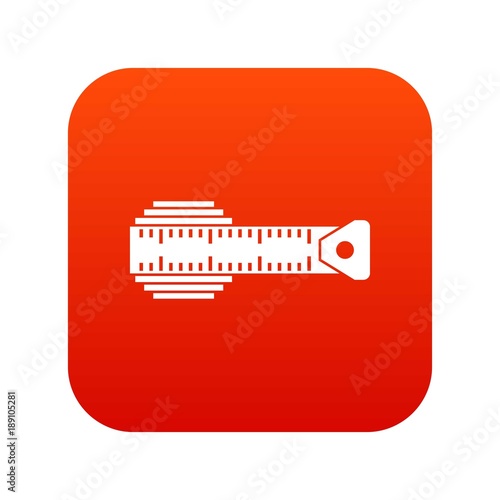 Measuring centimeter icon digital red