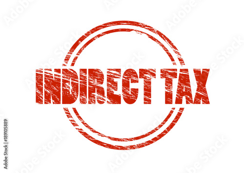 Εκτύπωση καμβά indirect tax vintage rubber stamp isolated on white background