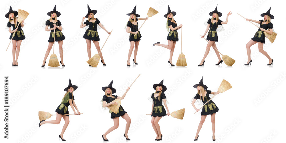 Witch isolated on the white background