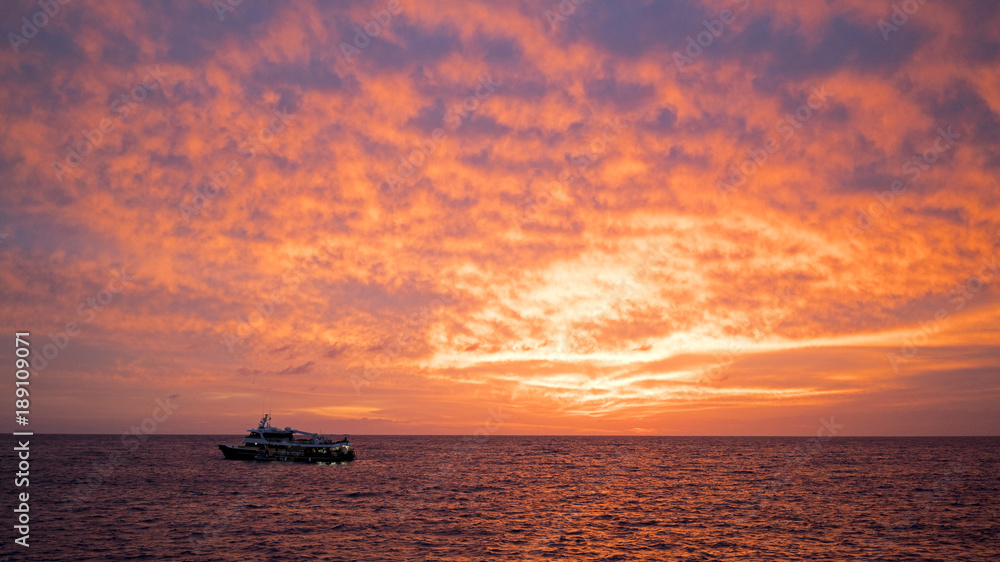 Early Morning at San Benedicto Island, diving in Socorro, Mexico