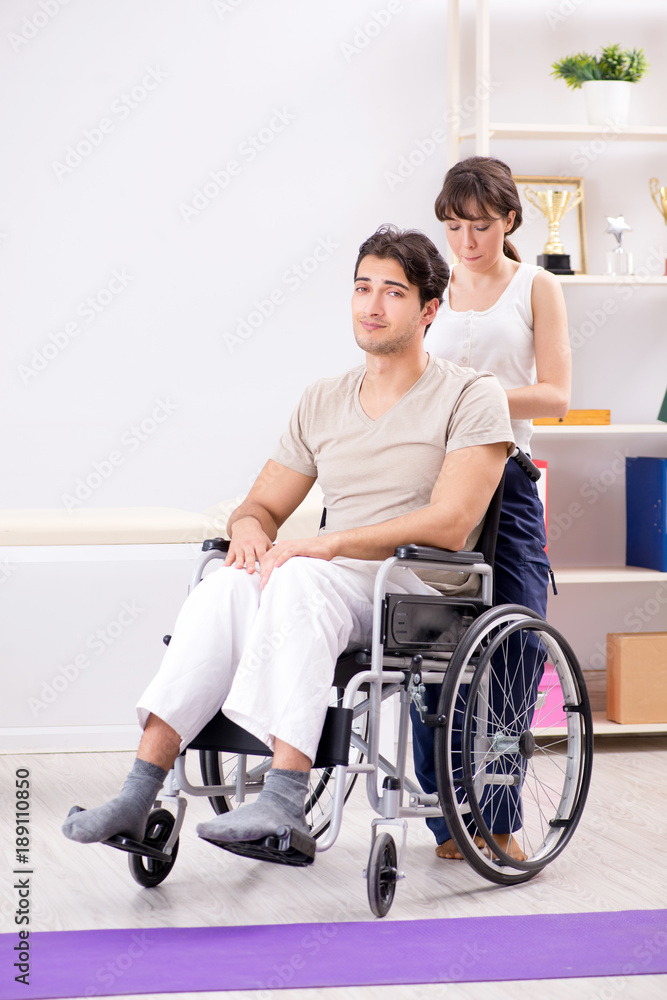 Patient recovering in hospital after injury trauma Patient recovering in hospital after injury trauma