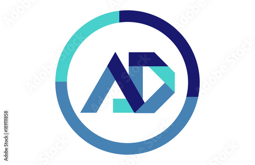 AD Global Circle Ribbon Letter Logo
