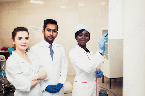 group students dentists mixed race