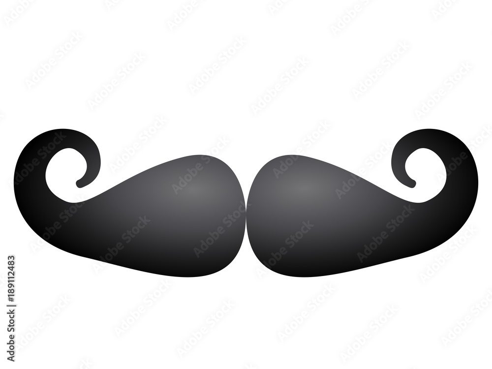 Isolated mustache icon Isolated mustache icon
