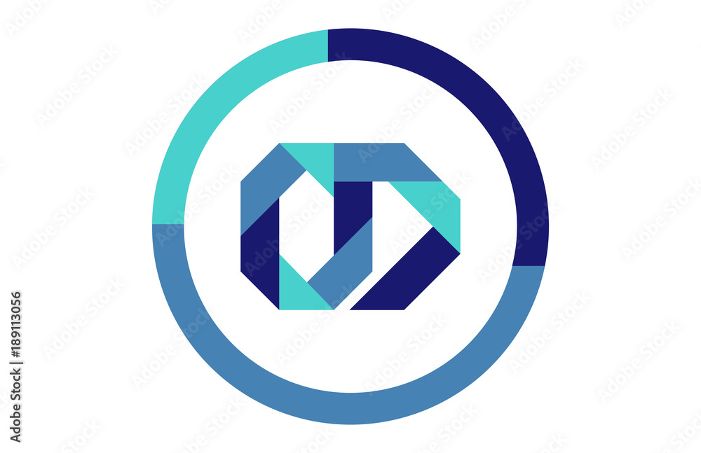 OD Global Circle Ribbon Letter Logo OD Global Circle Ribbon Letter Logo