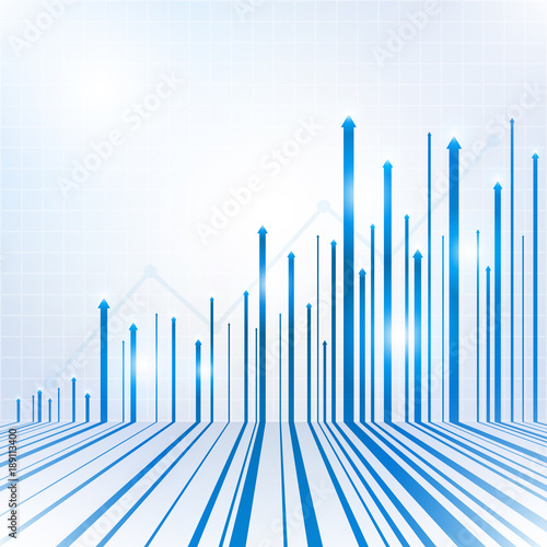 Arrow blue geometric abstract technology and science background