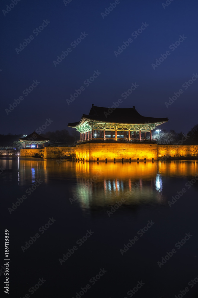 donggung palace and wolji pond in gyeongju donggung palace and wolji pond in gyeongju