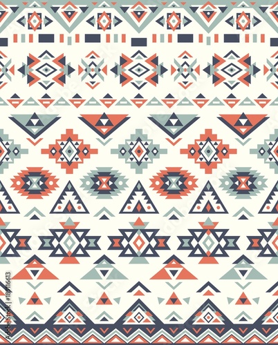 Seamless Ethnic pattern textures. Gray and Orange colors. Navajo geometric print. Rustic decorative ornament. Abstract geometric pattern. Native American pattern. Ornament for the design of clothing