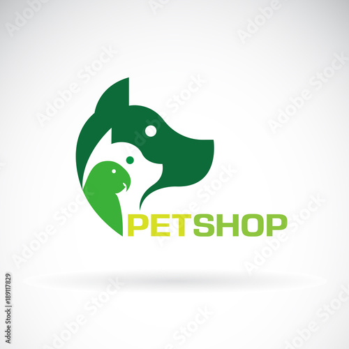 Vector group of pets - Dog, cat, parrot. Pet Icon.