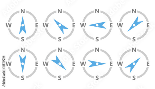 compass icon, wheather forecast compass