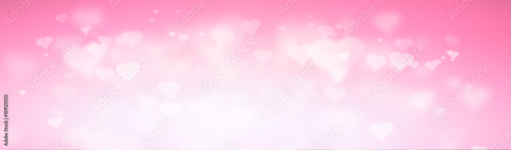 Bokeh heart pink art abstract background , love holiday valentine's day - obrazy, fototapety, plakaty 