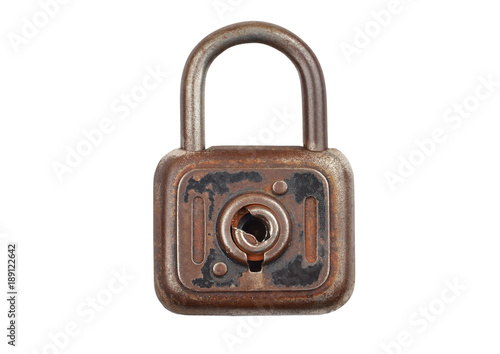 Vintage rusty padlock