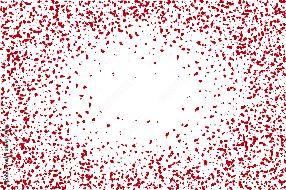 Beautiful romantic background of many red hearts on a white background. Valentines day design, greeting and wedding cards, web site. Vector eps 10.