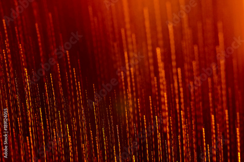 Abstract Orange Colour Light Motion Over Dark Background. Slow Shutter Speed , With Motion Blur Effect To Show Fast Movement