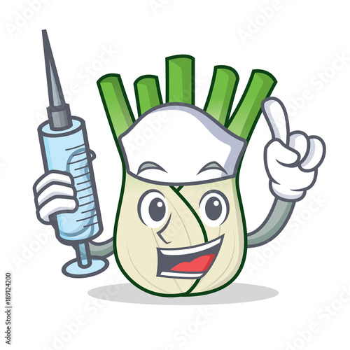 Nurse fennel character cartoon style
