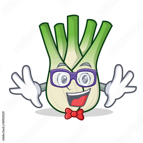 Geek fennel character cartoon style