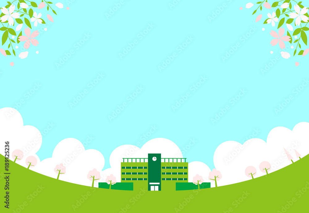 校舎 桜 校舎 桜