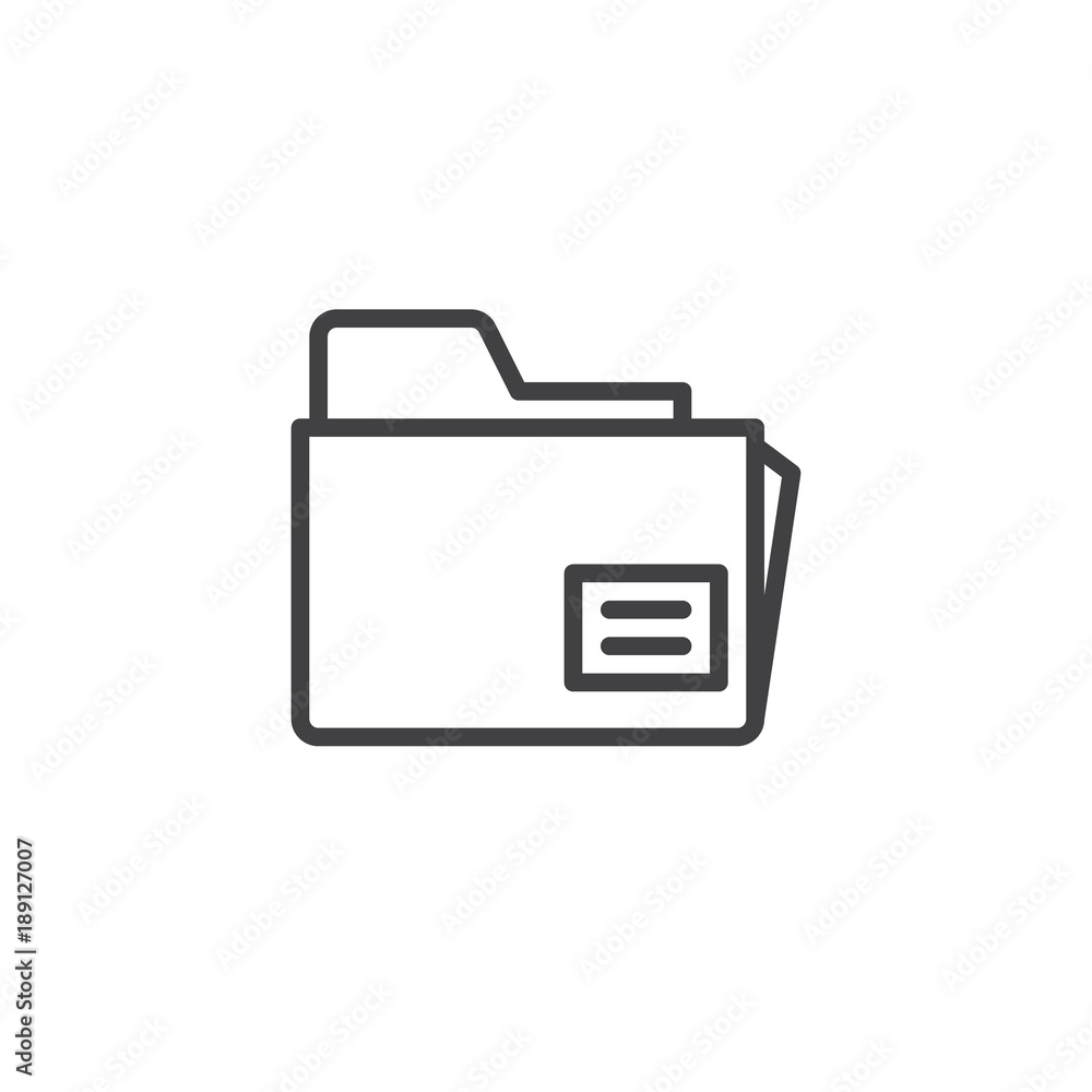 Folder, file, document line icon, outline vector sign, linear style pictogram isolated on white. Office doc symbol, logo illustration. Editable stroke Folder, file, document line icon, outline vector sign, linear style pictogram isolated on white. Office doc symbol, logo illustration. Editable stroke