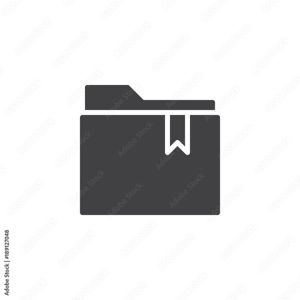 Bookmarked folder icon vector, filled flat sign, solid pictogram isolated on white. Symbol, logo illustration. Bookmarked folder icon vector, filled flat sign, solid pictogram isolated on white. Symbol, logo illustration.