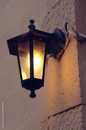 Street lamp on the wall