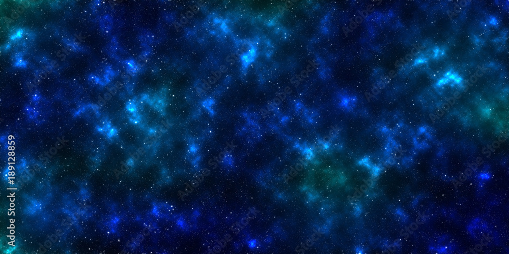 Blue Space with stars