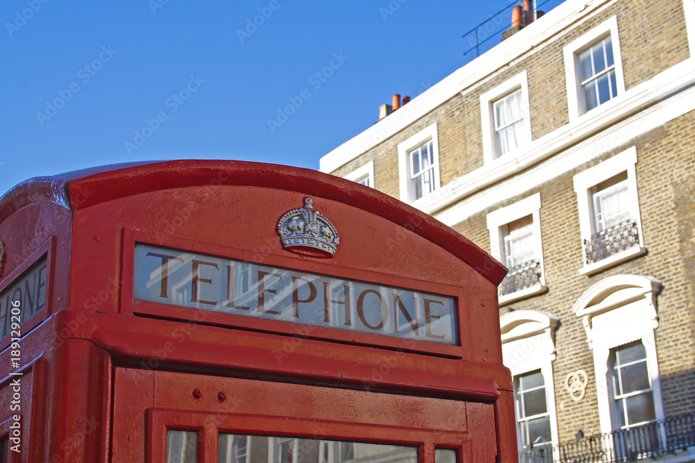 Red telephone booth in London Red telephone booth in London