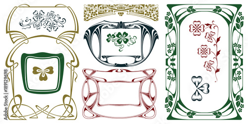 Vector plant vignette and border.