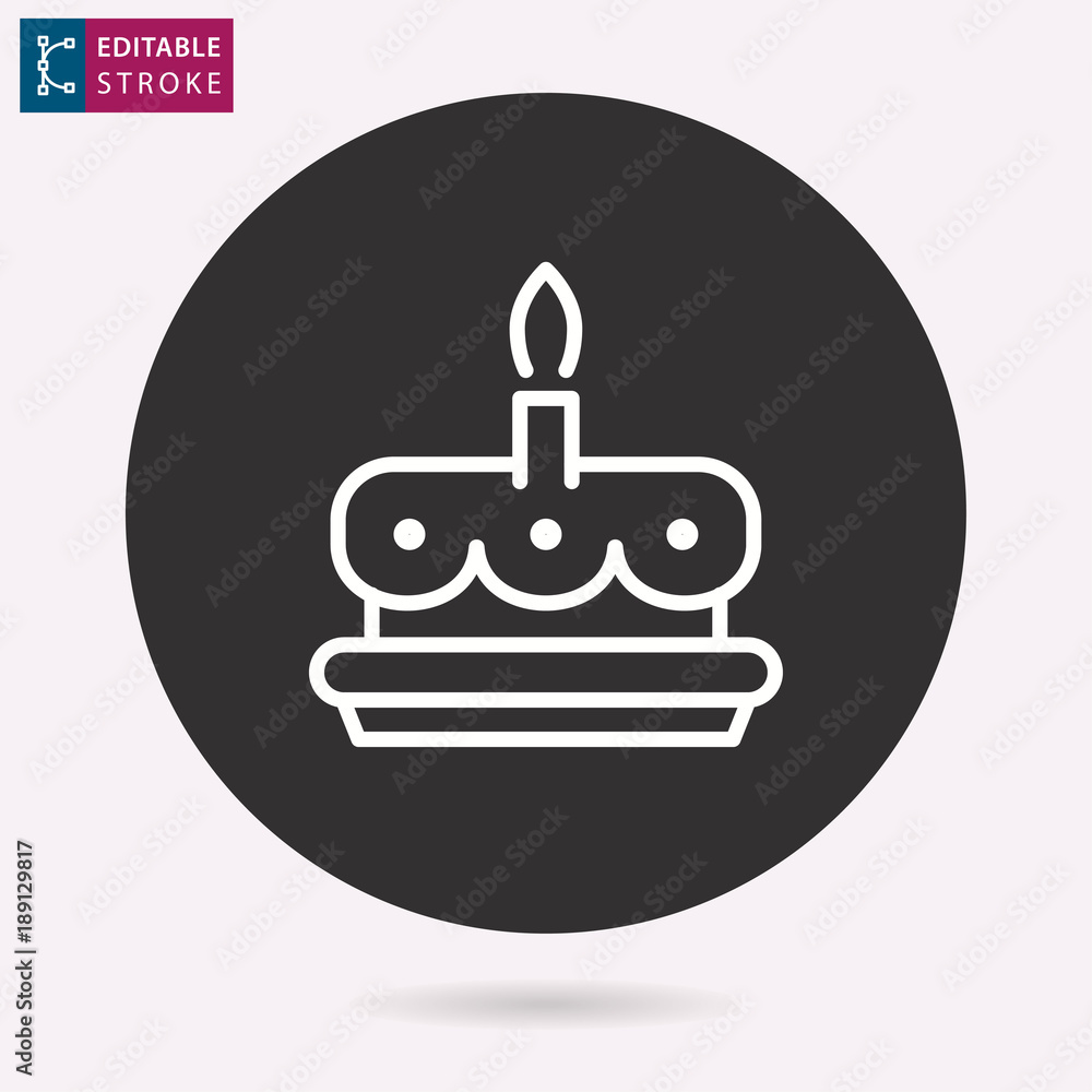 Cake line vector icon. Editable stroke. Cake line vector icon. Editable stroke.