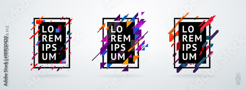 Vector modern framework for text for hipsters.
